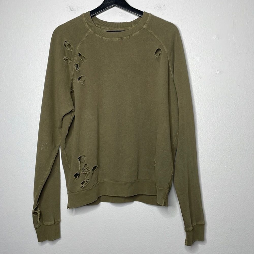 ELECTRIC & ROSE Distressed SWEATSHIRT Size Small